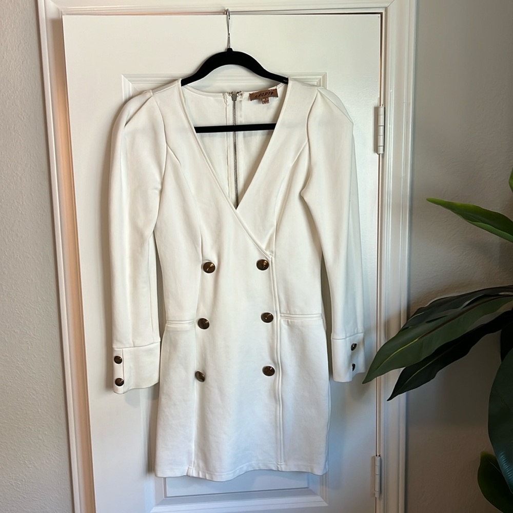 White Blazer Dress